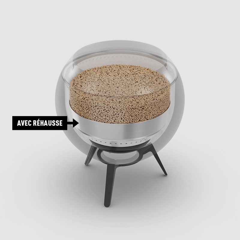 Un schéma montrant l'extension du cendrier MOON 45.