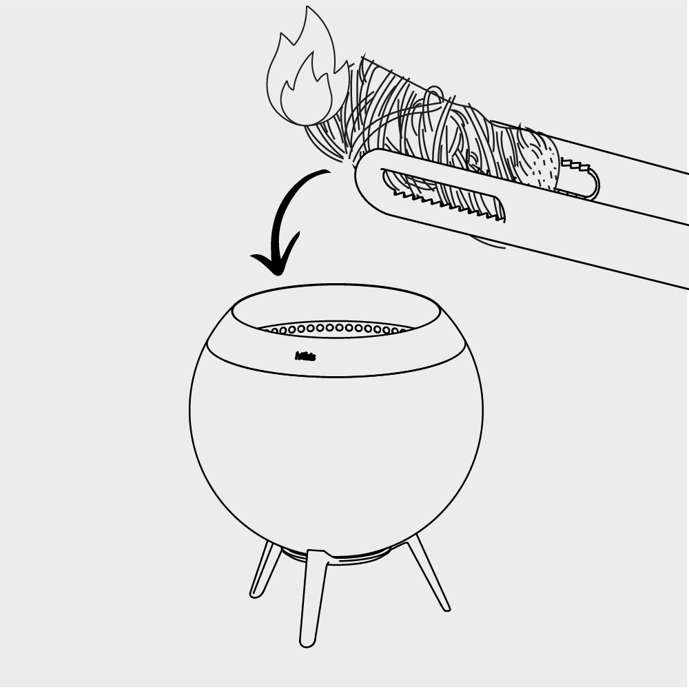 Un dessin d'une allumette en train de brûler