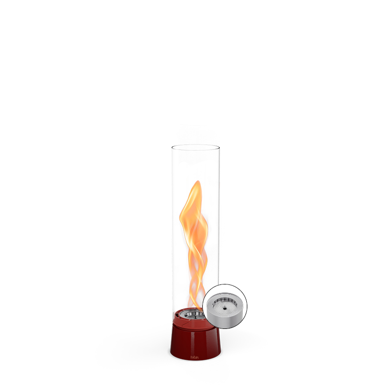 A red flame with a white background the 00813 Spin Air 900 Tablefire Emaille red complements the moment with its thoughtful design.