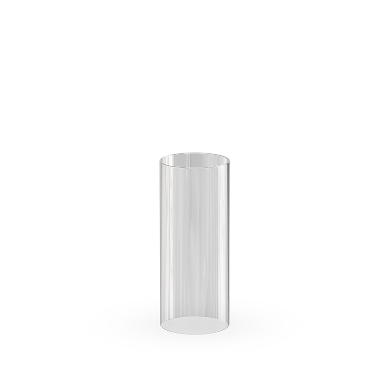 Illustré est un cylindre blanc sur un fond blanc, avec le cylindre en verre OVAL CANDLE 35.