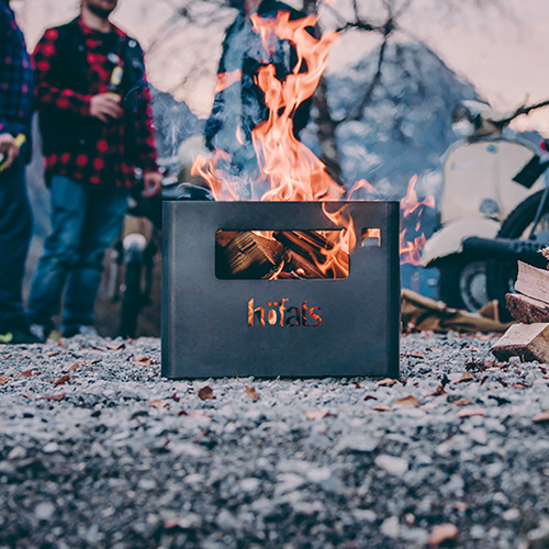 a fire in the middle of a field