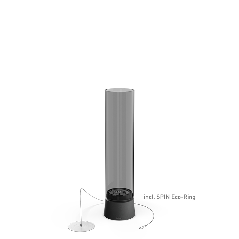 SPIN air 900 Tischfeuer all black SPIN air 900 all black Tischfeuer Studiobild