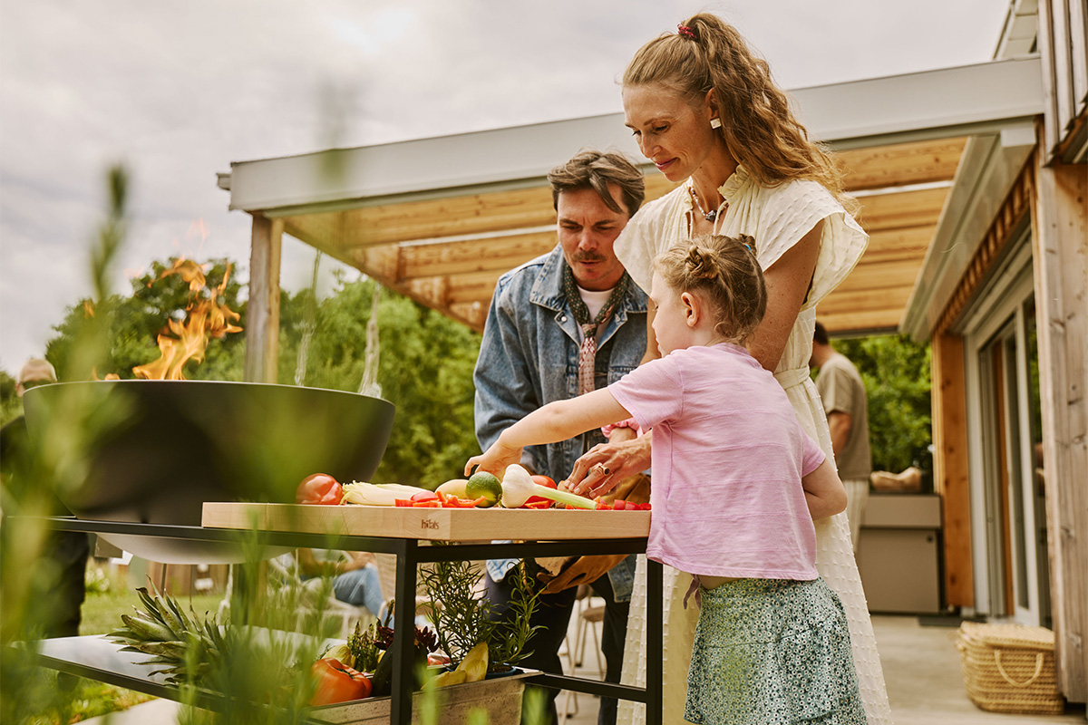 FIRE KITCHEN avec BOWL 70 Set Plancha Grille basse FIRE KITCHEN avec BOWL 70 Set Plancha Grille basse