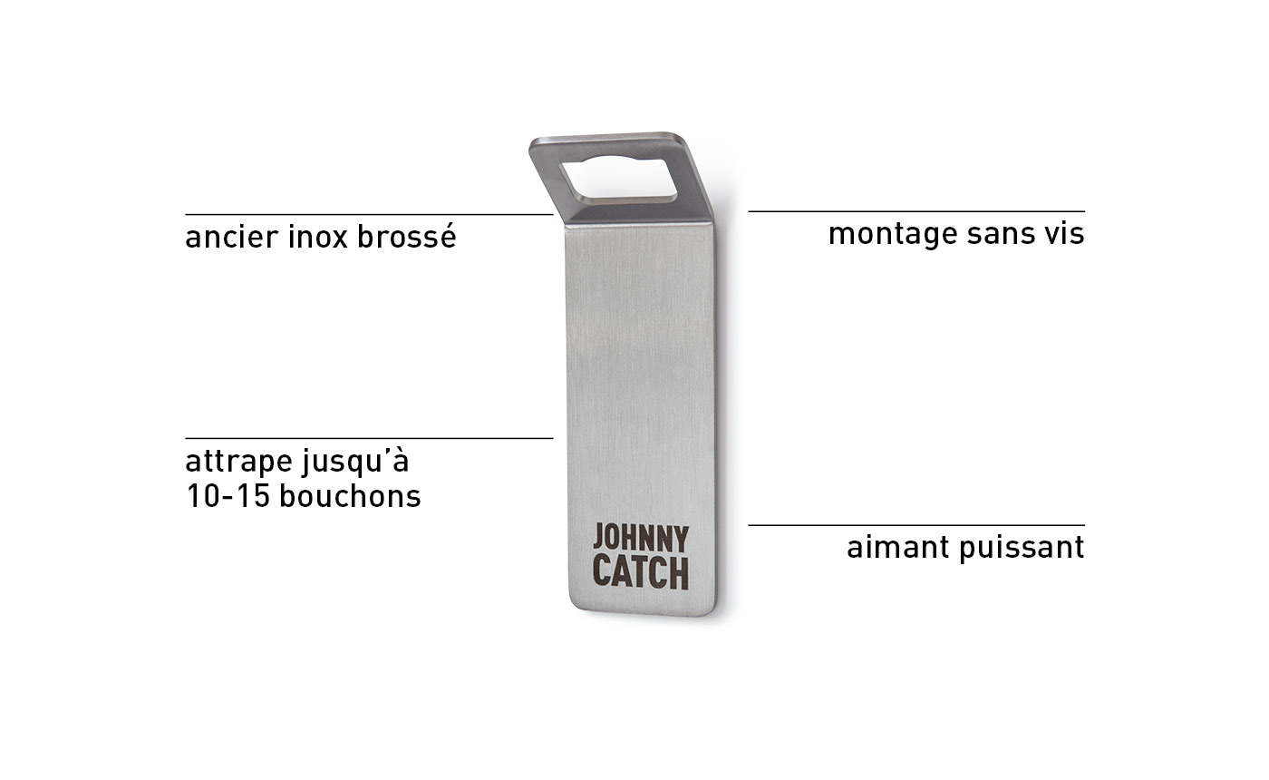 Cette image montre un dispositif USB avec les mots 'Je ne peux pas' et 'Je ne peux pas', avec l'aimant JOHNNY CATCH.