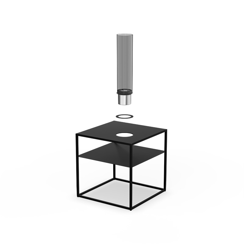 FIRE FRAME Table Lounge avec SPIN air 900 Encastrable all black