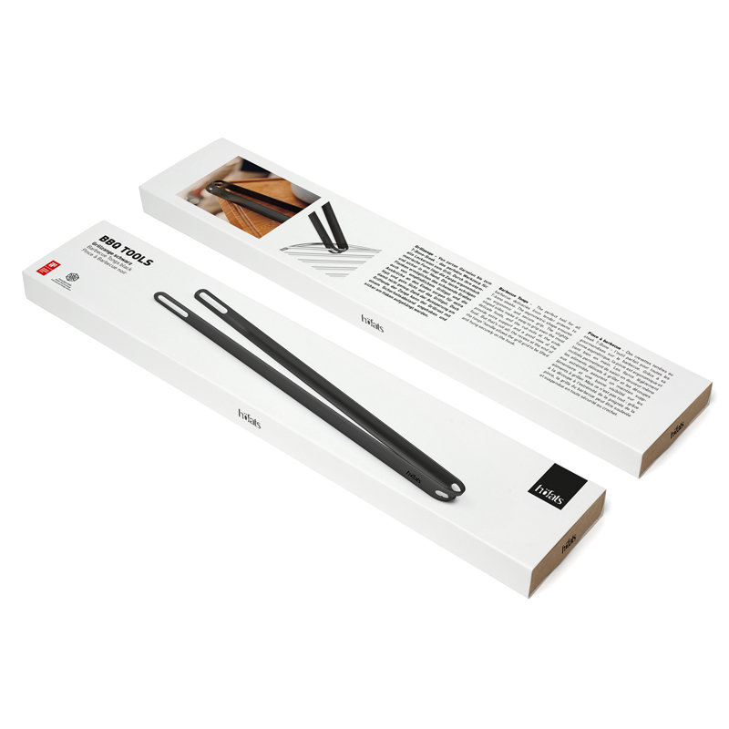 Grillzange schwarz Stilvoll und zweckmäßig, fügt die bbq tongs4 Verpackung ein raffiniertes Element in die Umgebung ein.