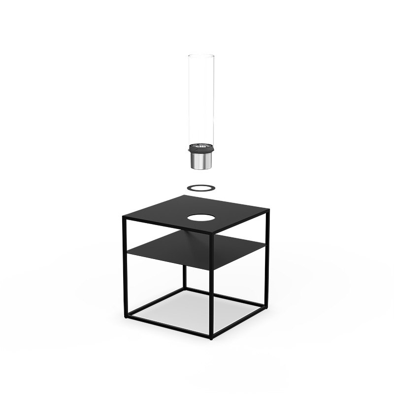 FIRE FRAME Table Lounge avec SPIN air 900 Encastrable FIRE FRAME mit SPIN air 900