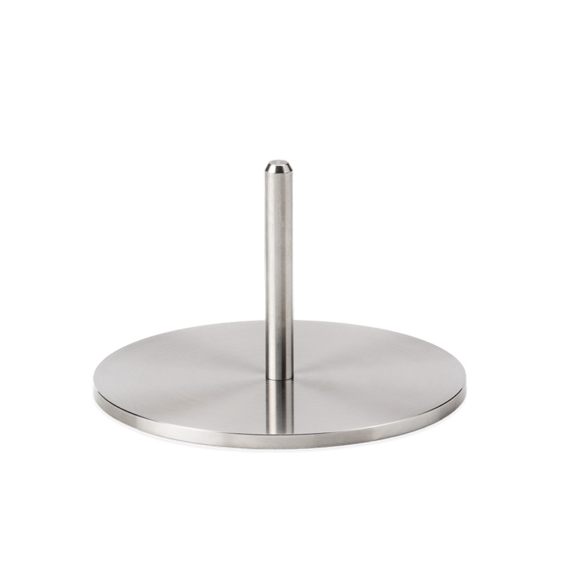 Stainless Steel Base for Poker This image shows a metal stand with a metal pole on it, with the Stainless Steel Base for Poker.
