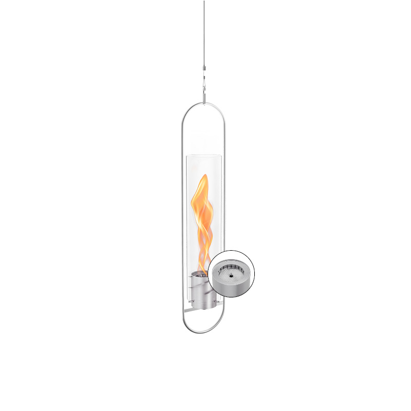 SPIN 900 Hanging Fire silver A SPIN with a metal handle, with the Spin 900 Hanging Fire adding a functional and elegant touch to the scene.