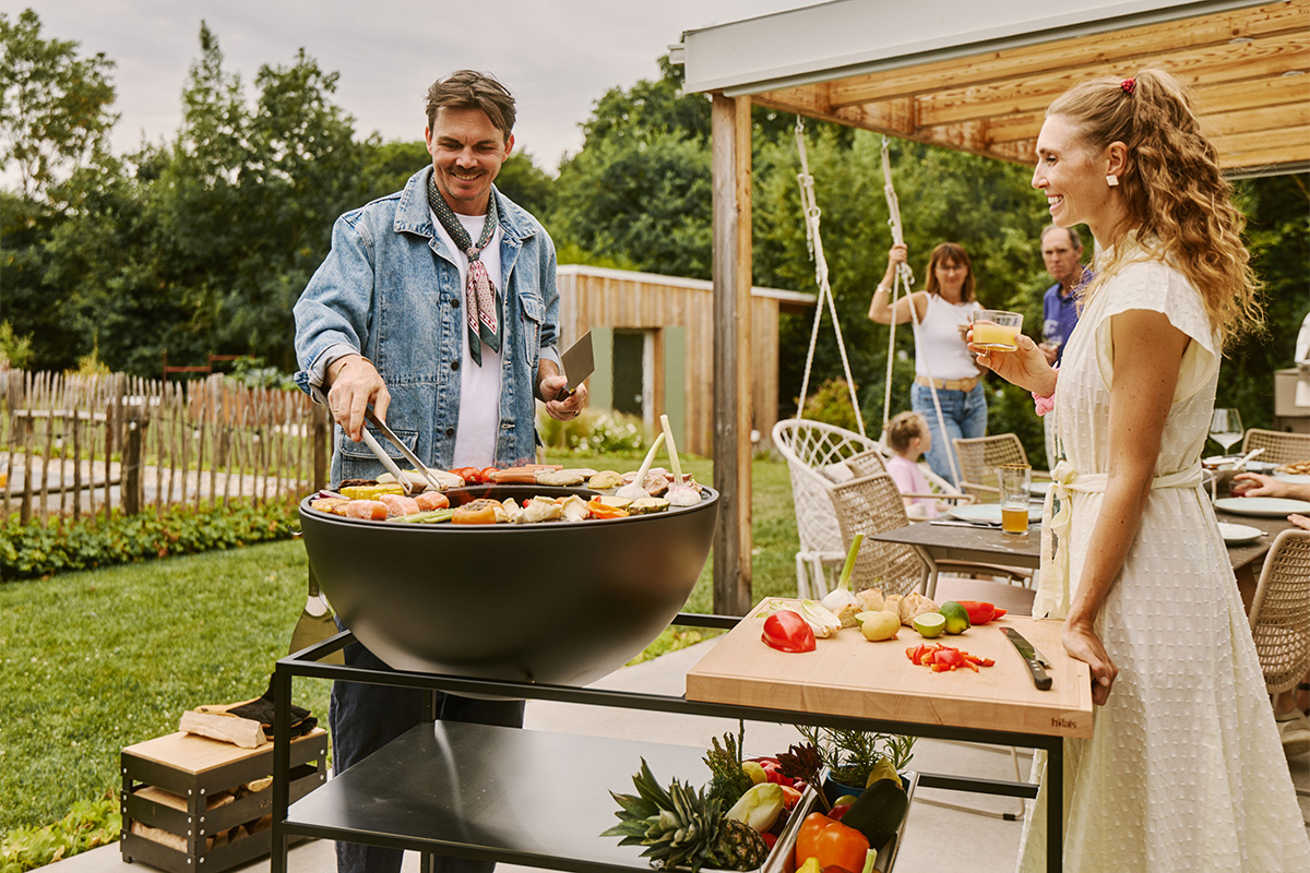 FIRE KITCHEN avec BOWL 70 Set Plancha Grille basse FIRE KITCHEN avec BOWL 70 Set Plancha Grille basse