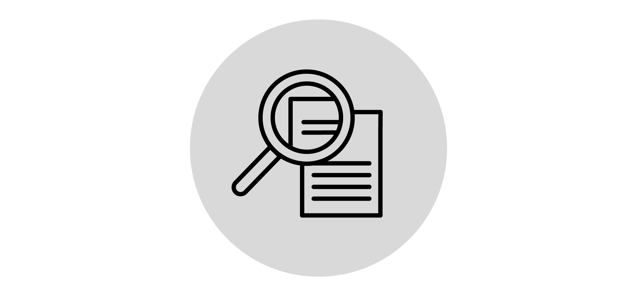 a magnifying glass over a document