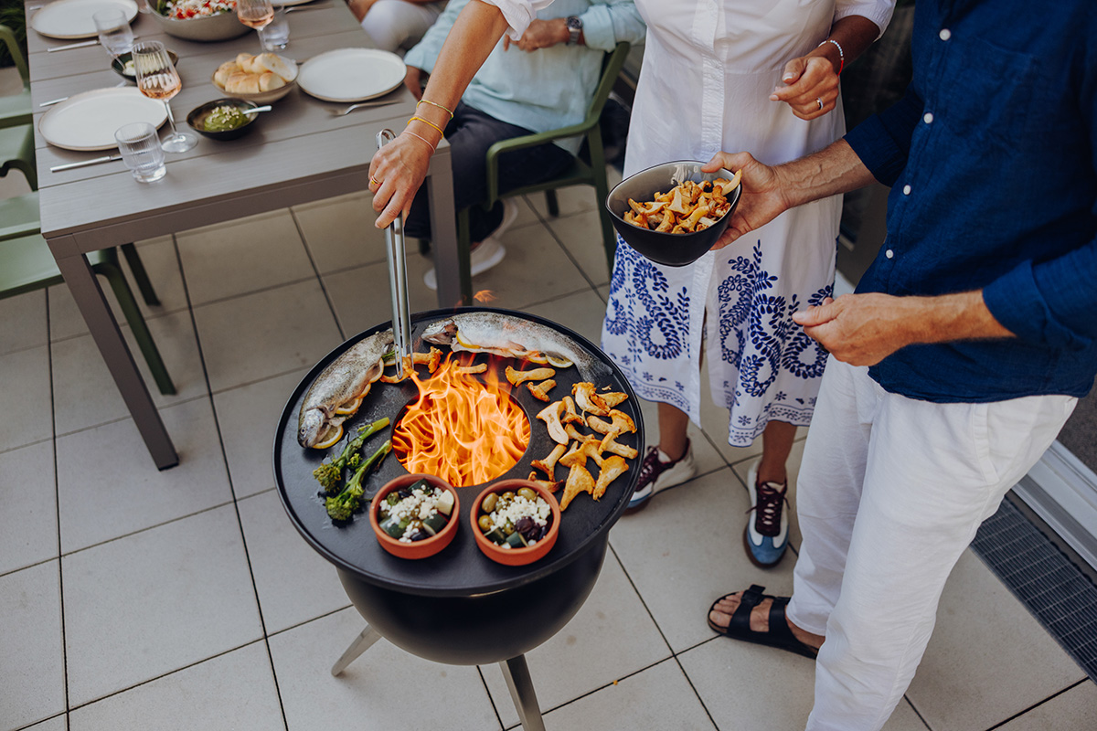 MOON 45 Plancha-Grillset hoch