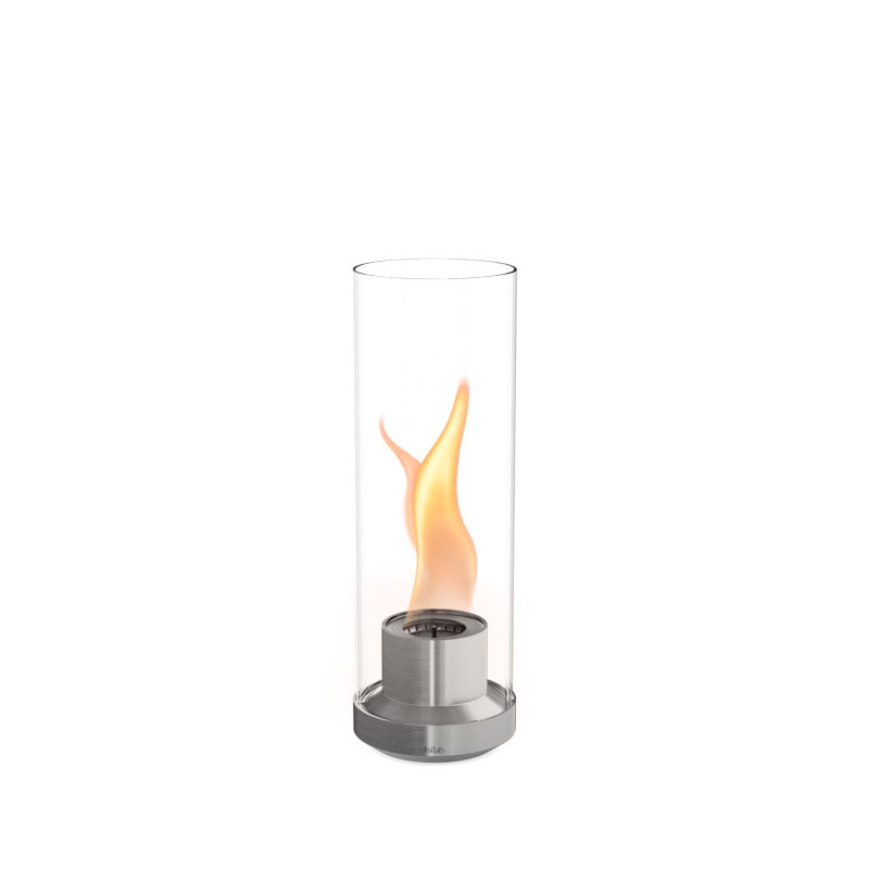 DANCE 900 Tabletop Fireplace silver DANCE Tischfeuer silber Studiobild