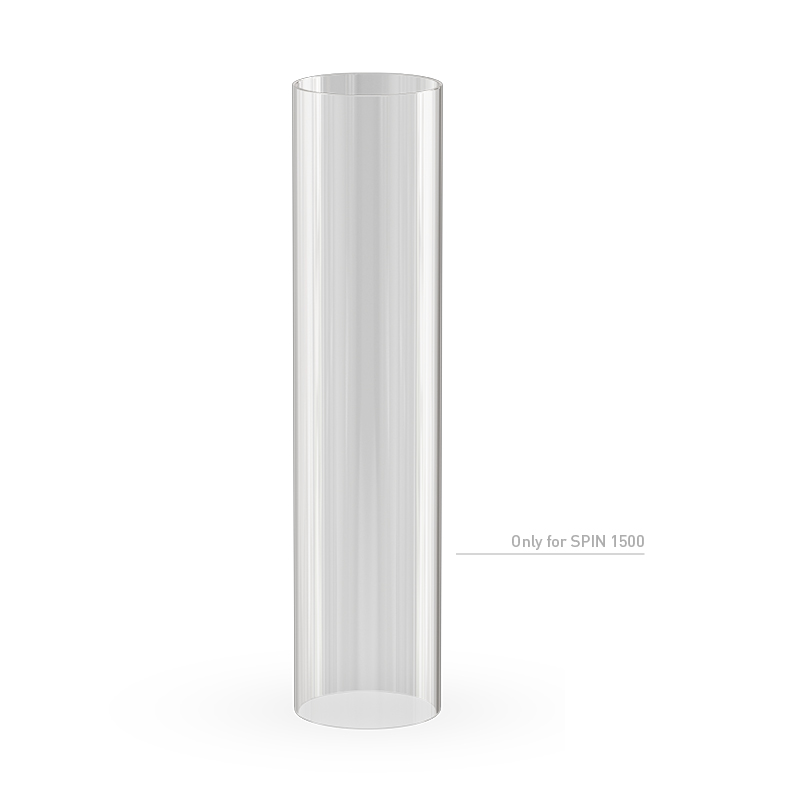 The Spin 1500 glass cylinder is featured in a thoughtfully styled setting, balancing design and function.