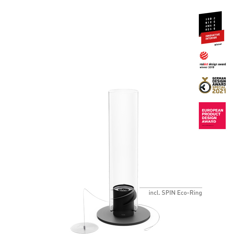 SPIN 900 Tabletop Fireplace black Illustrated is the glass stand is a great way to display your products, with the SPIN 900 Tabletop Fireplace black.