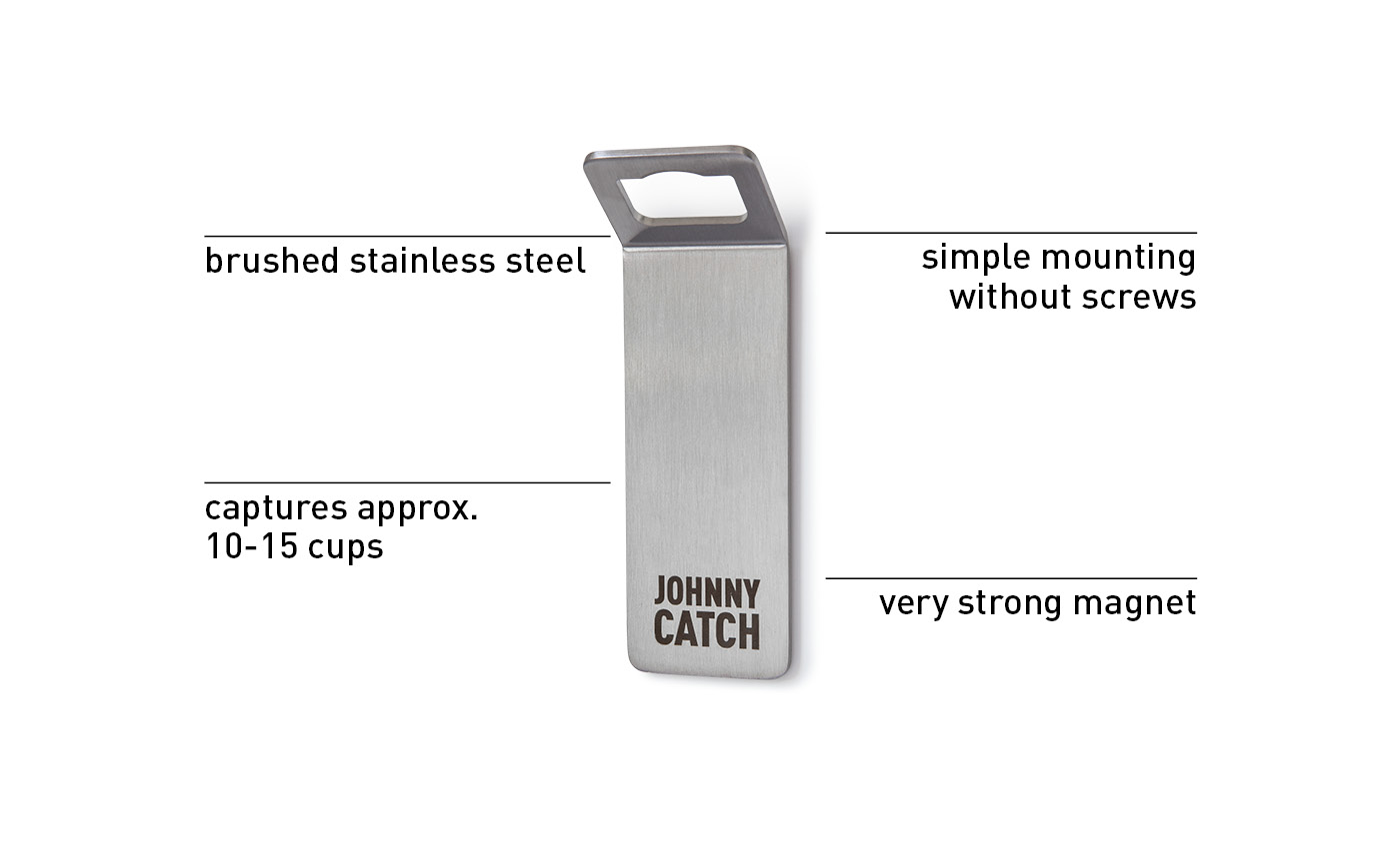 Illustrated is a usb device with the words, ' i can ' t - cups ' and ' i can ' t, with the JOHNNY CATCH Magnet.