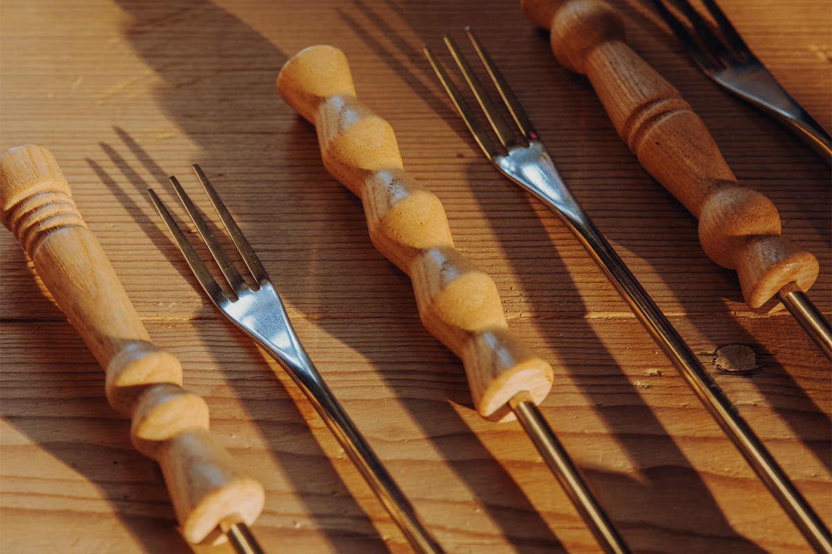 CIRCLE Cheese Fondue Forks (6 pieces)