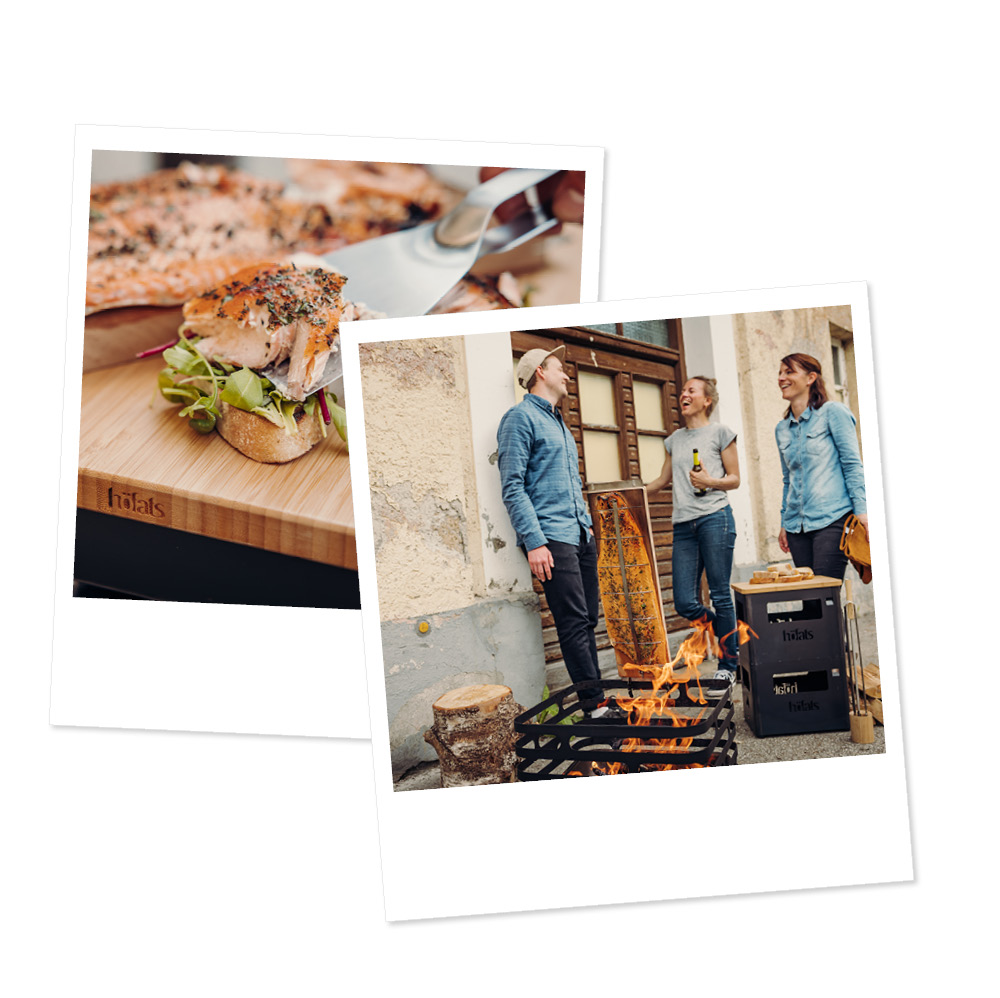 Deux images d'un homme et d'une femme en train de cuisiner.