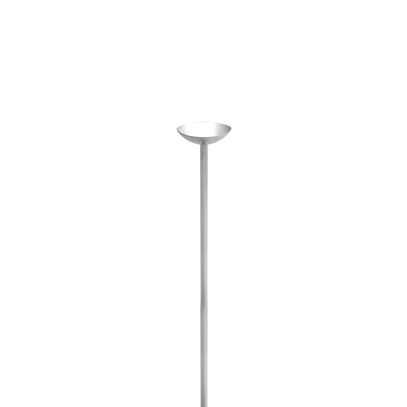 GRAVITY CANDLE Pole The photo presents a white floor lamp with a white base, with the GRAVITY CANDLE Pole.