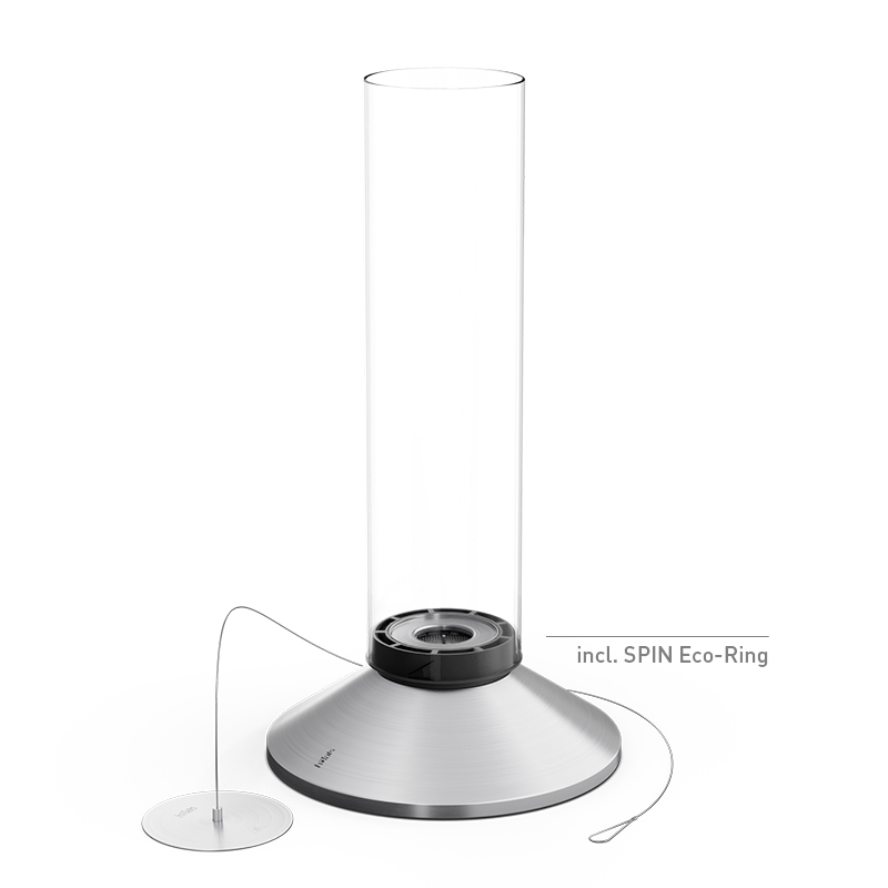 SPIN X 1500 Pedestal Fireplace silver SPIN X 1500 Pedestal Fireplace silver