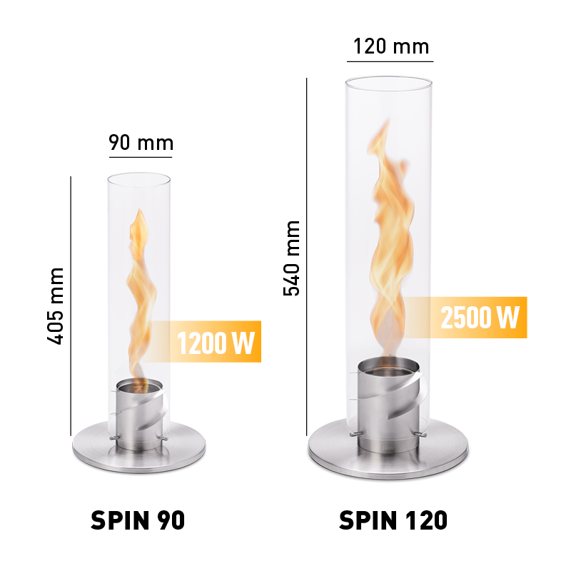 SPIN 90 Table Fire silver