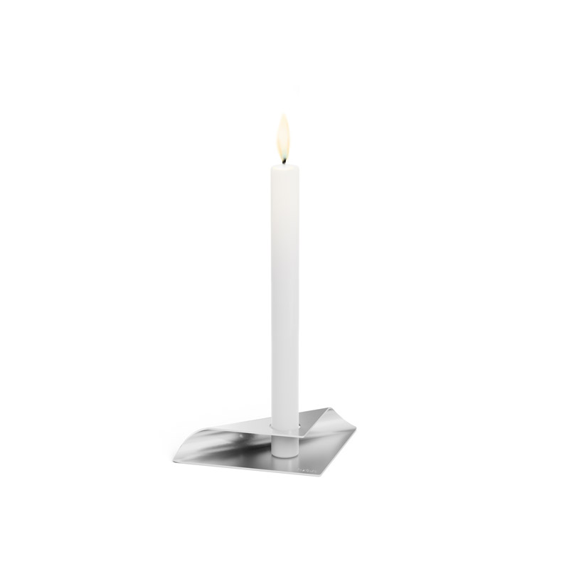 SQUARE CANDLE Bougeoir argent