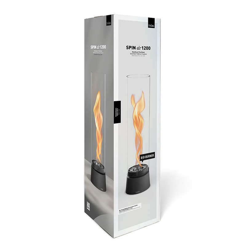 SPIN air 1200 Feu de table noir mat