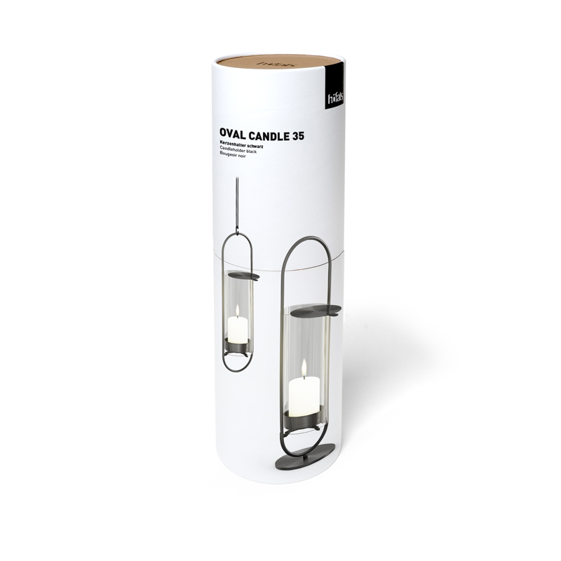 Stylish and purposeful, the Oval Candle 35 Packaging adds a refined element to the environment.