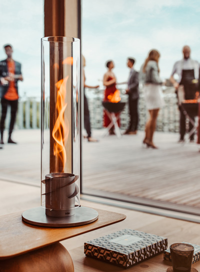 HOFAST SIPN 90 Table-top SILVER free standing bioethanol fireplace good  price to buy, Freestanding (Portal) biofireplaces - in an apartment,  house, and any room at a good price