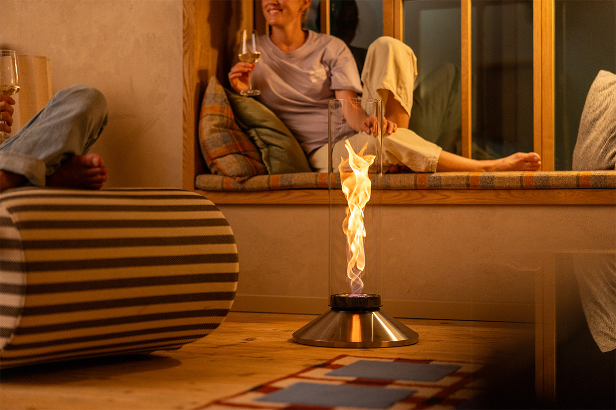 SPIN X 1500 Pedestal Fireplace silver SPIN X 1500 Pedestal Fireplace silver