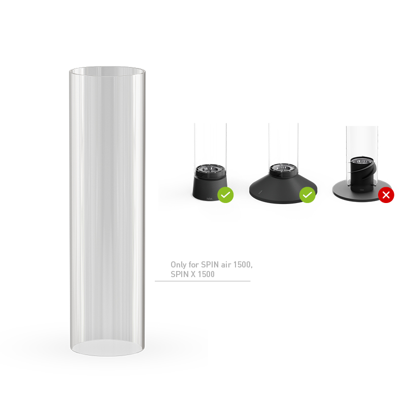 SPIN air 1500 Glaszylinder transparent