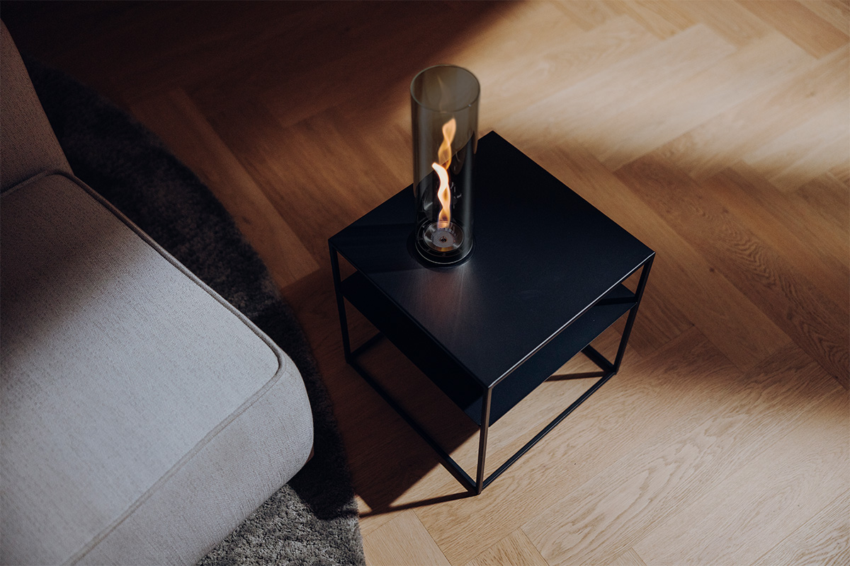FIRE FRAME Table Lounge avec SPIN air 900 Encastrable all black FIRE FRAME Table Lounge avec SPIN air 900 Encastrable all black