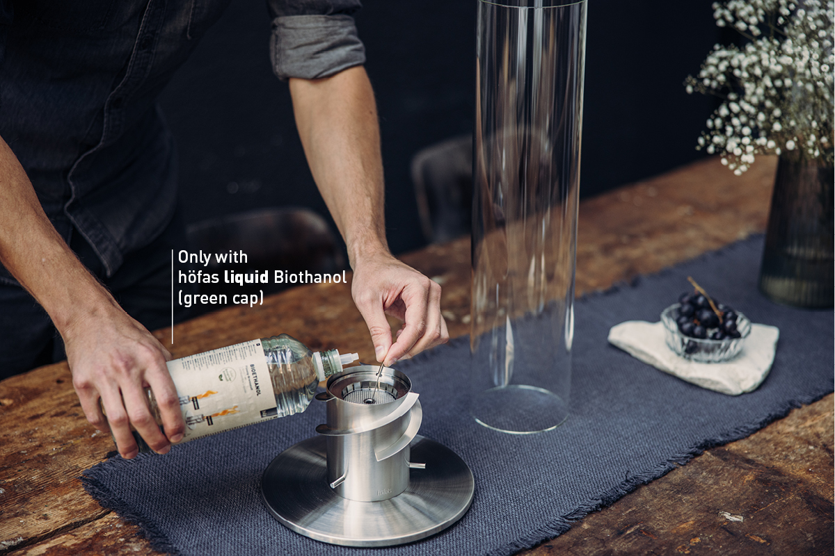 SPIN 900 Bio-Burner mit Eco-Ring und Löschdeckel SPIN 900 Bio-Burner mit Eco-Ring und Löschdeckel