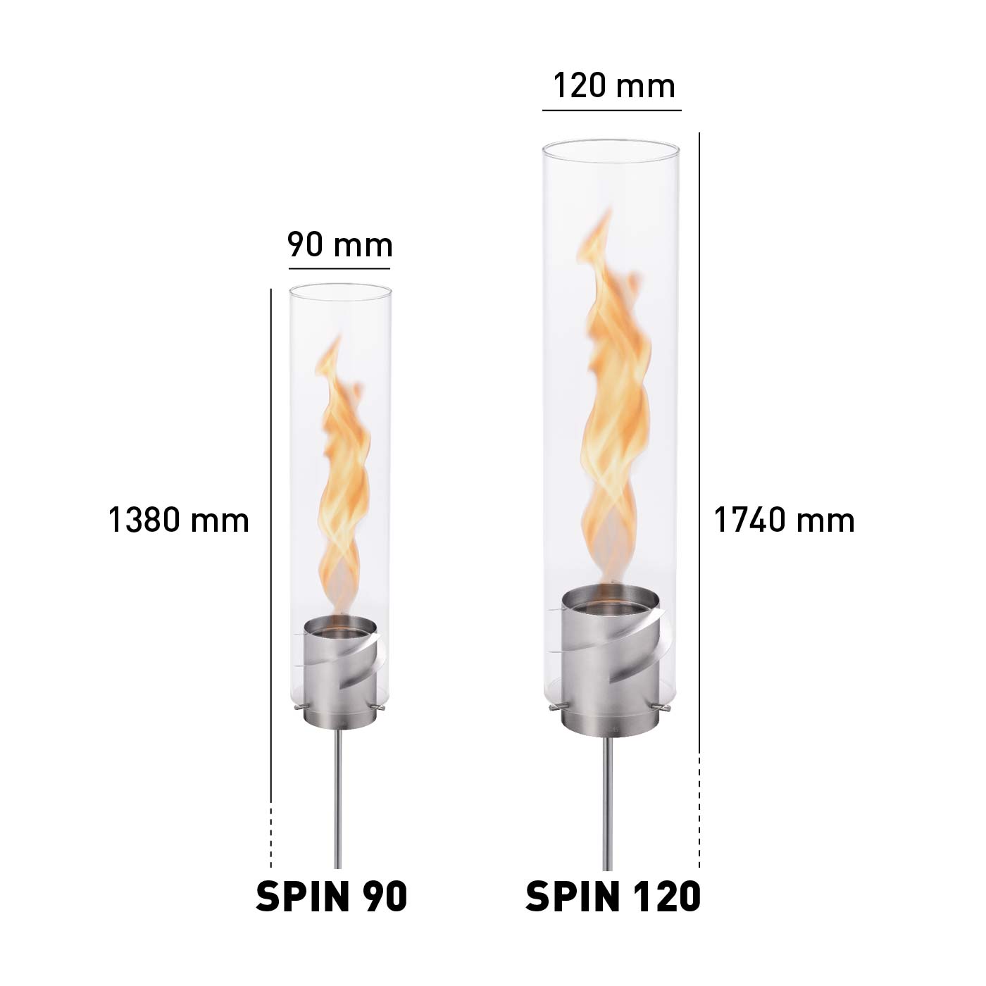SPIN 120 Torch silver