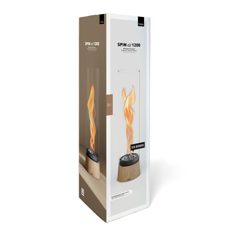 SPIN air 1200 Tabletop fireplace oak