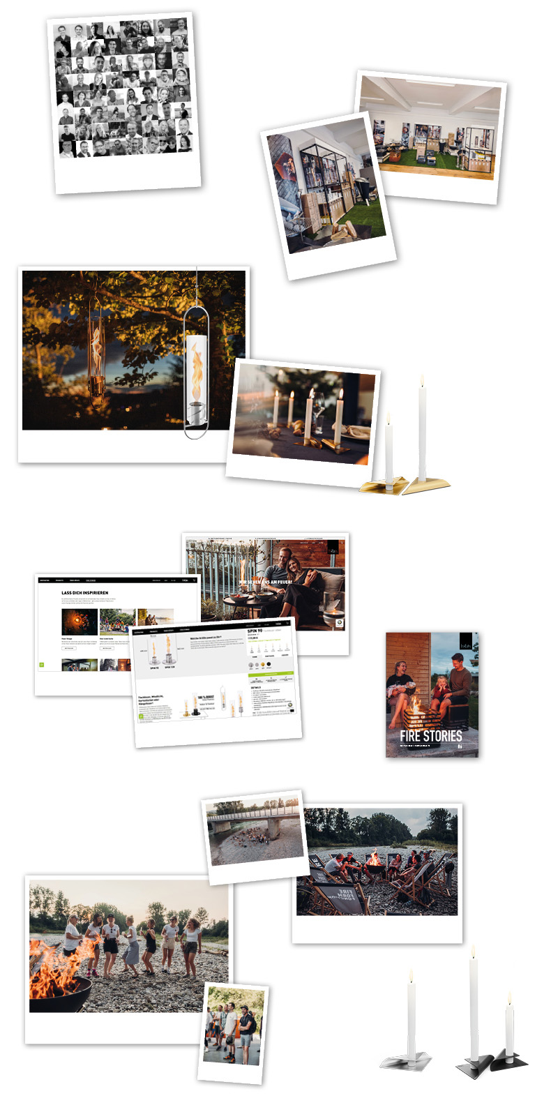 Une image montrant un tas de différentes images sur un fond blanc