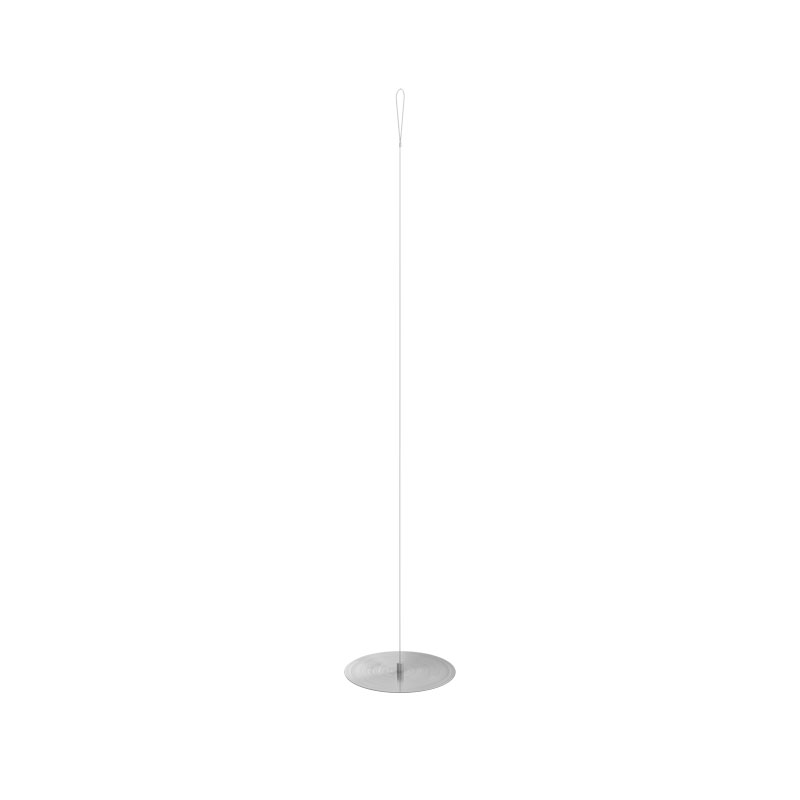 SPIN 1200 Extinguishing Lid for Bio-Burner Scene shoping a white background and a stainless steel lid, the 00701 Spin 1200 Extinguishing Lid.