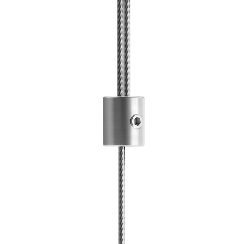 Ein Metallpfahl mit einem Metallgriff.